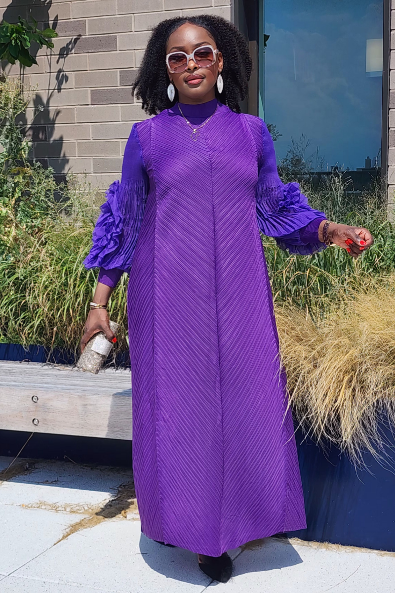 MAJESTY DRESS PURPLE-BLUE