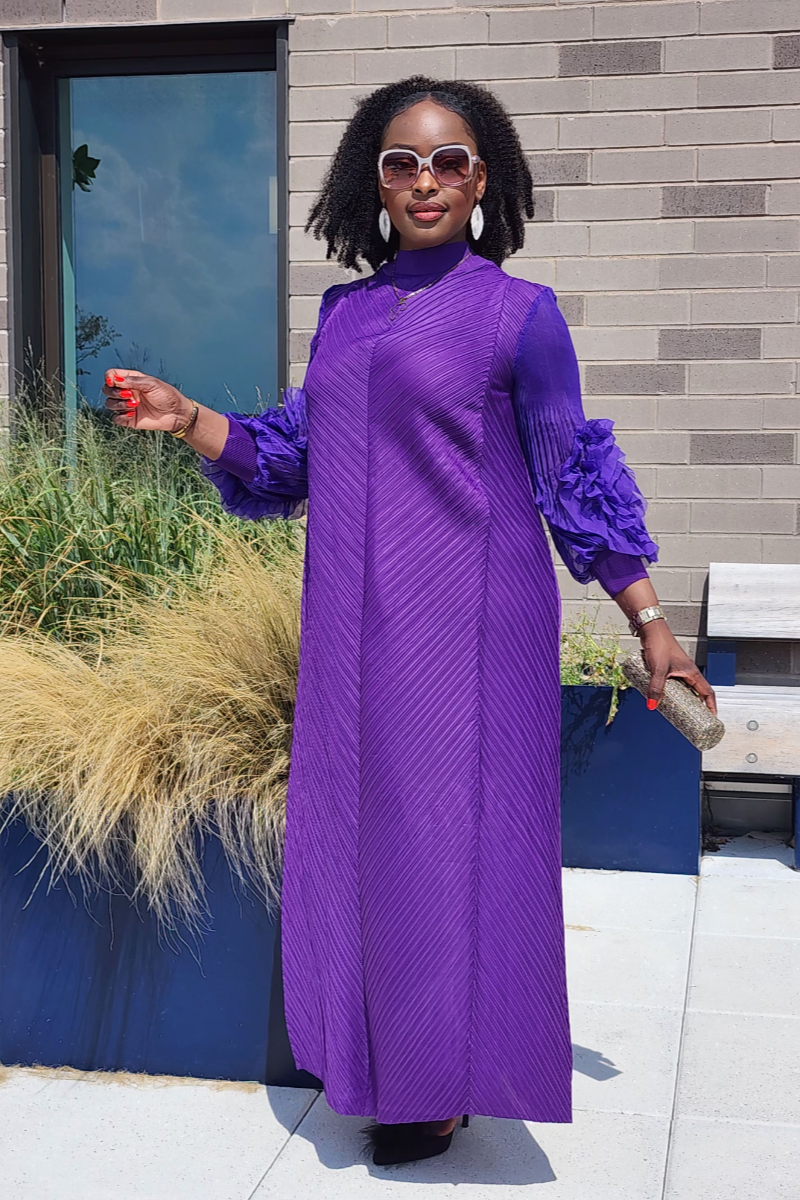 MAJESTY DRESS PURPLE-BLUE