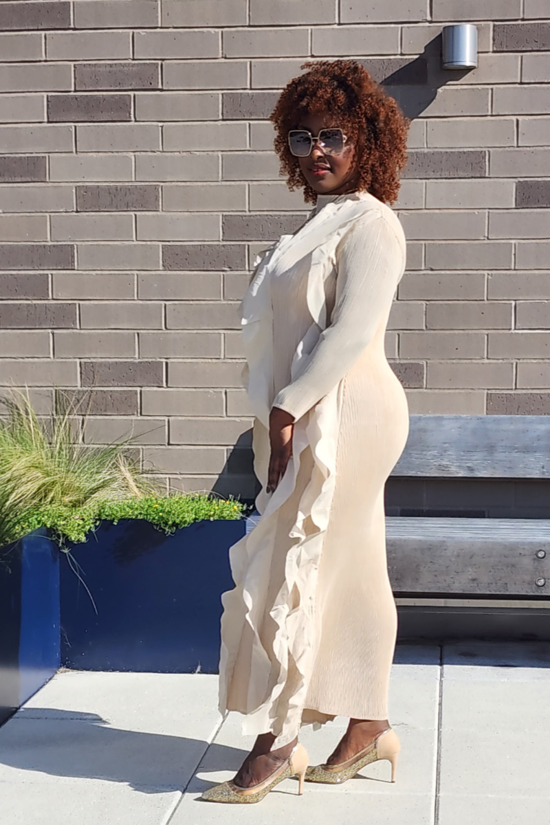 ELEGANCE PARTY DRESS /BEIGE ELEGANCE PARTY DRESS /BEIGE