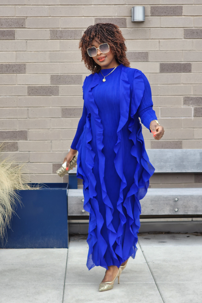 ELEGANCE PARTY DRESS /BLUE