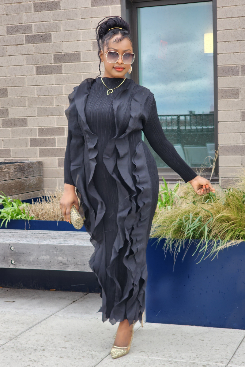 ELEGANCE PARTY DRESS /BLACK