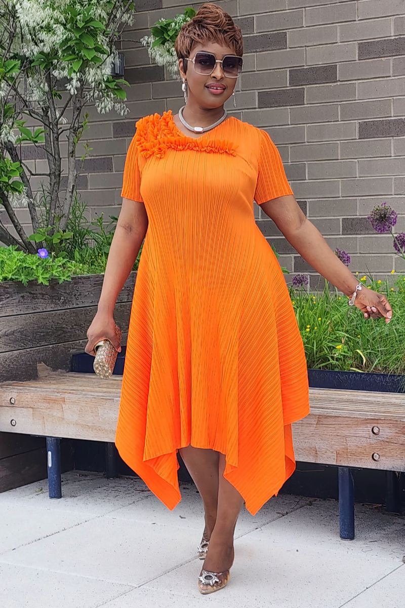 FLOURISH ORANGE DRESS