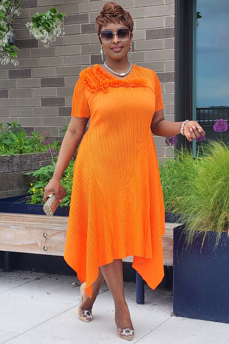 FLOURISH ORANGE DRESS