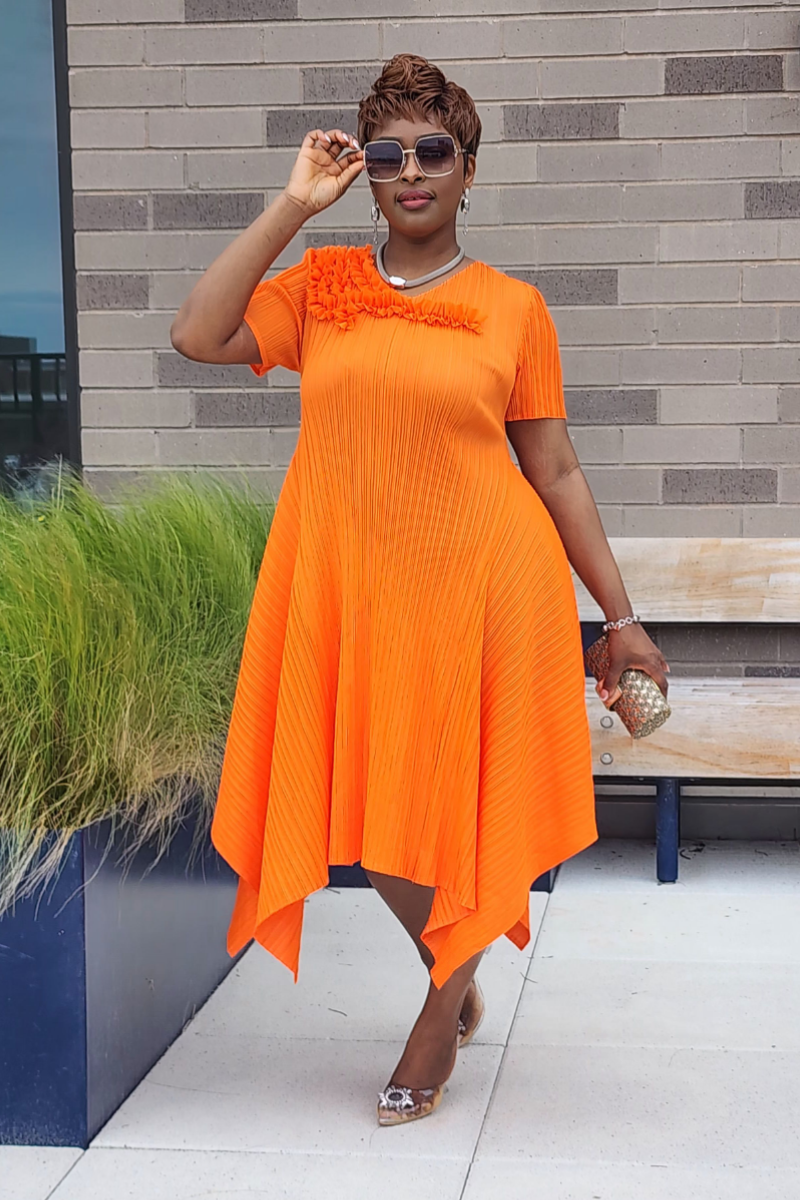 FLOURISH ORANGE DRESS