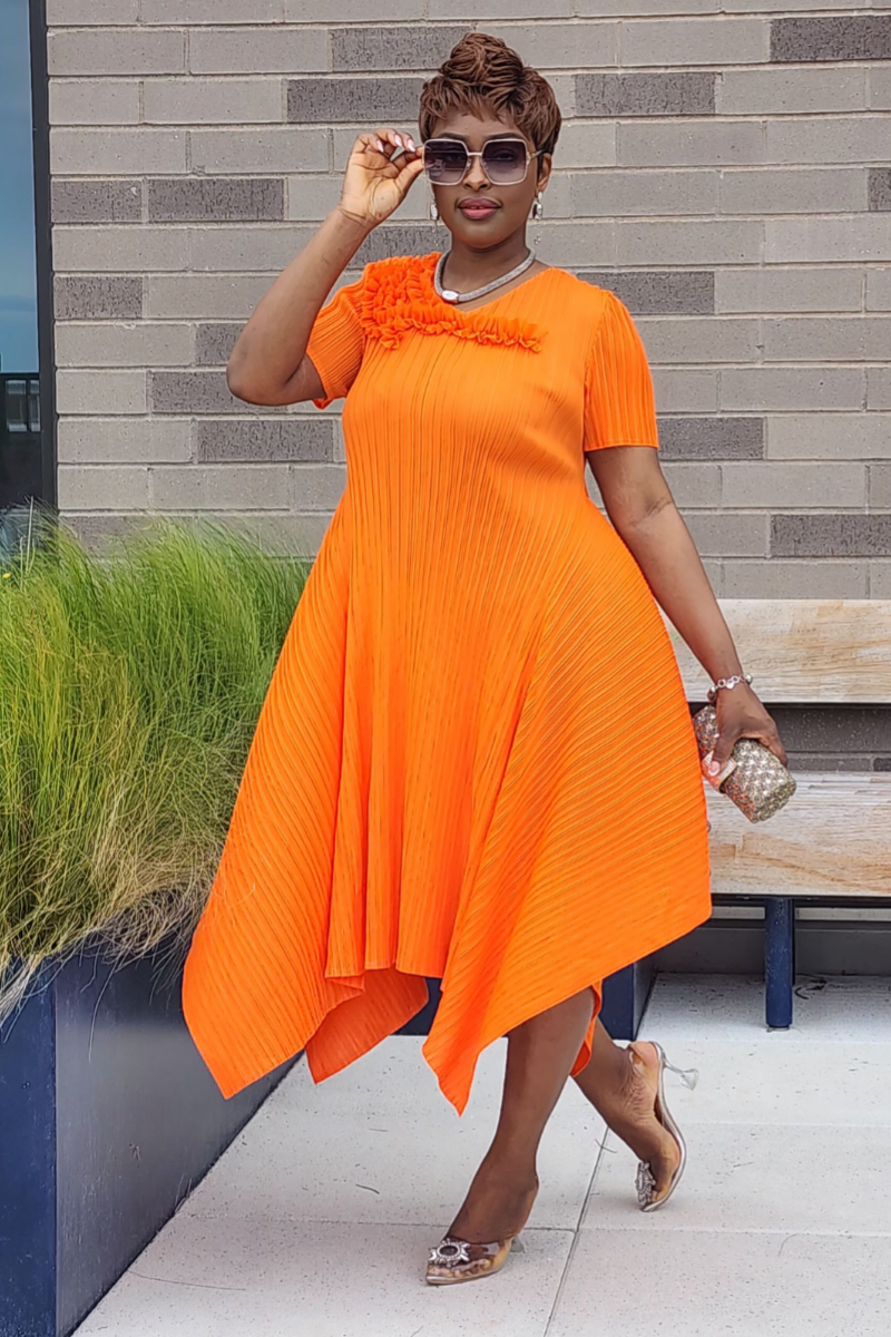 FLOURISH ORANGE DRESS