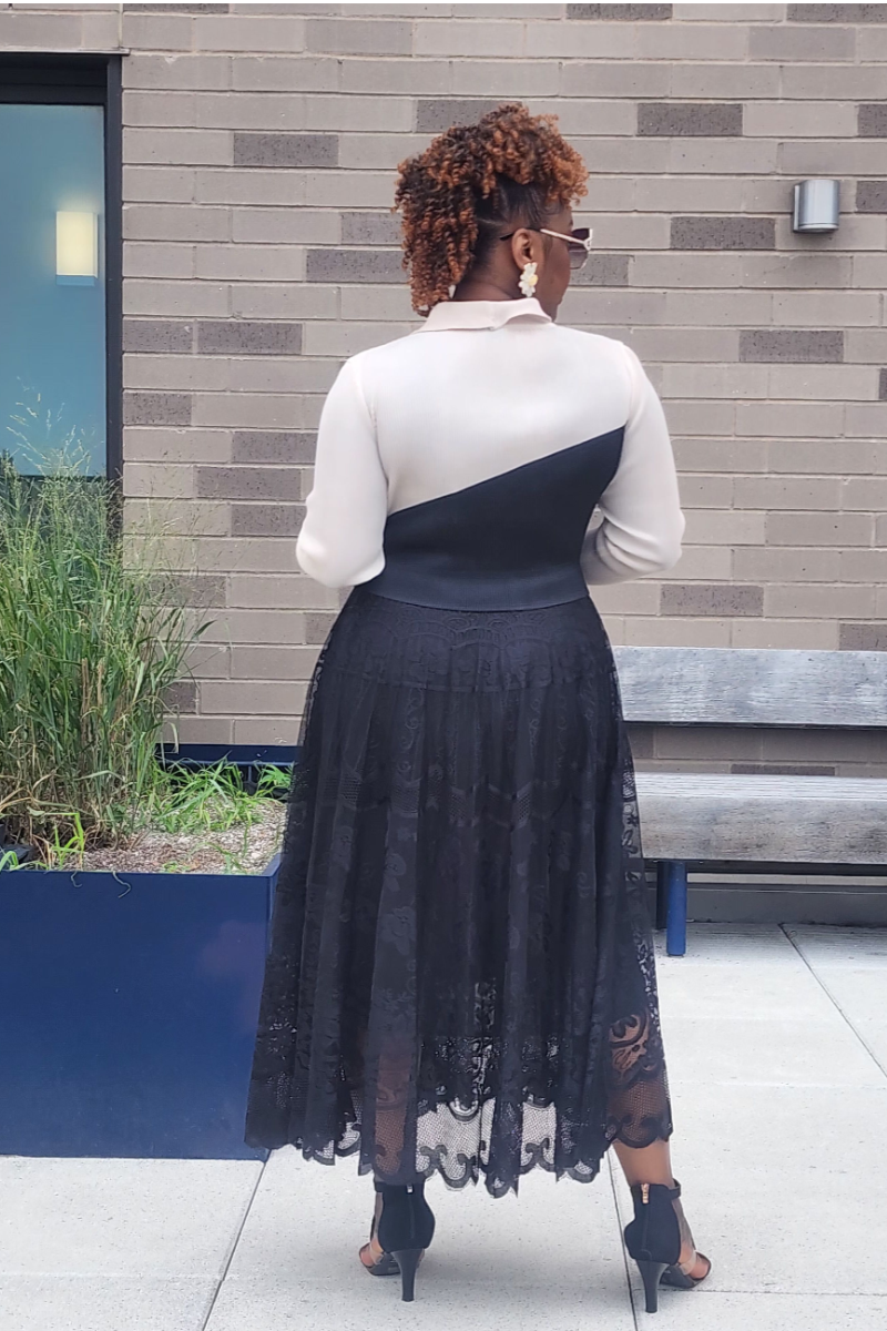 GRACE WALK 1PC DRESS/ BLACK