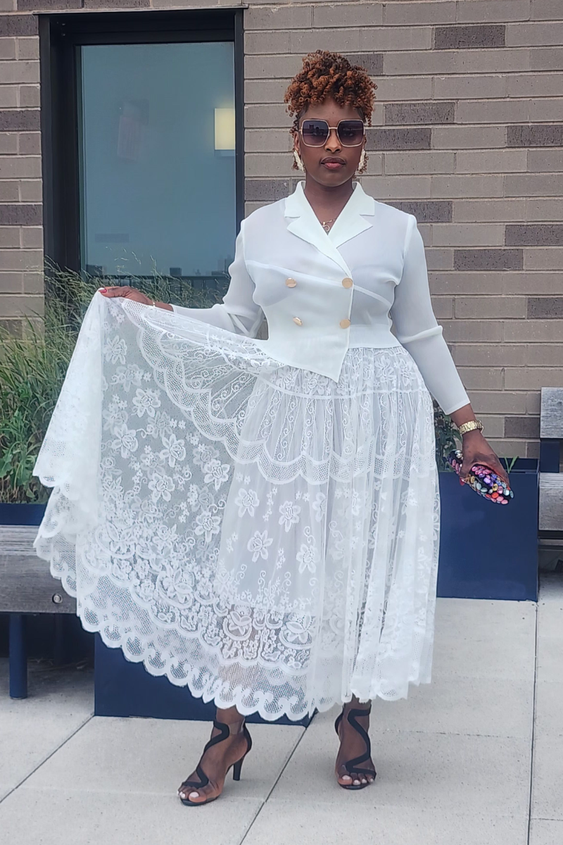 GRACE WALK 1PC DRESS/ WHITE