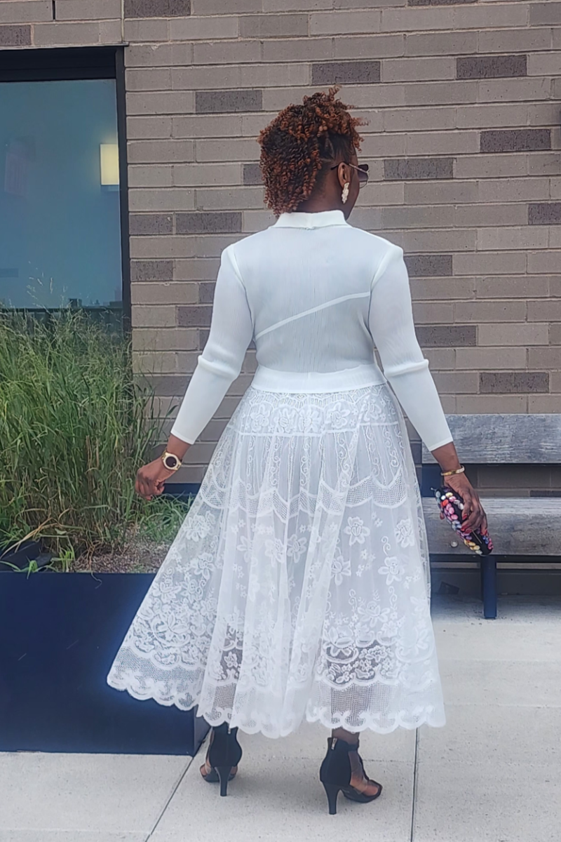 GRACE WALK 1PC DRESS/ WHITE