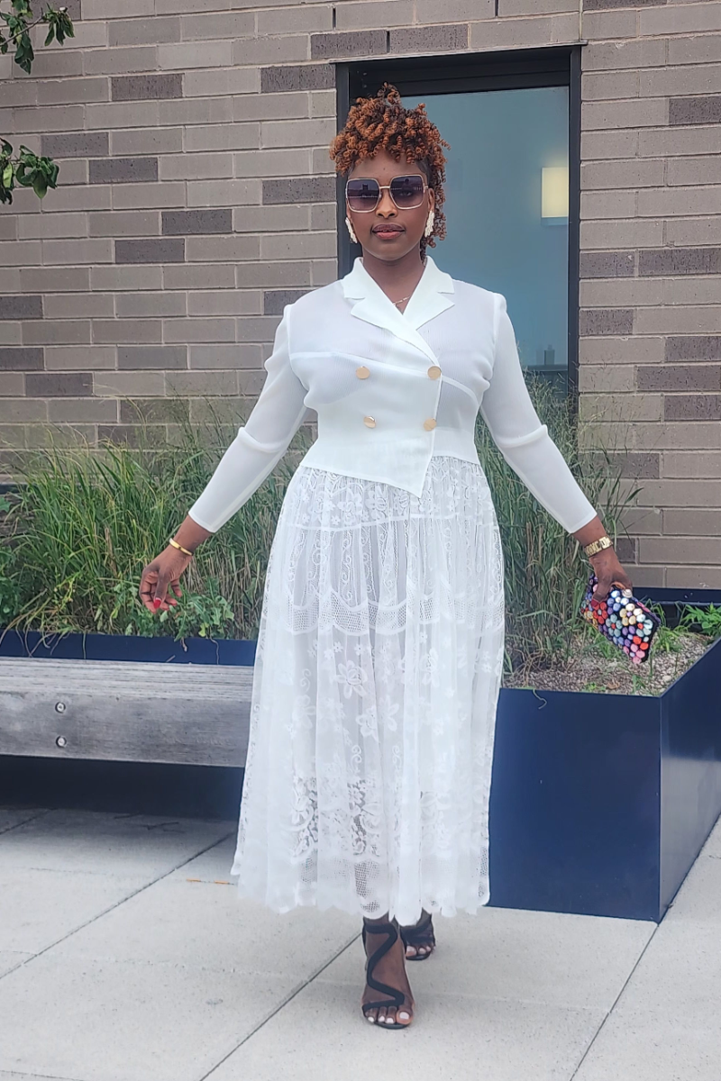 GRACE WALK 1PC DRESS/ WHITE