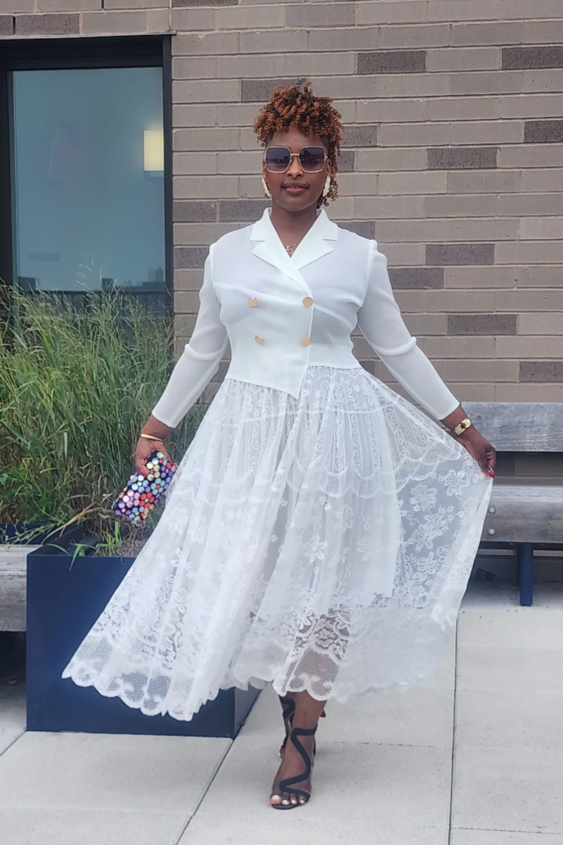 GRACE WALK 1PC DRESS/ WHITE