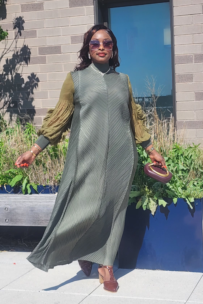 MAJESTY DRESS ARMY GREEN