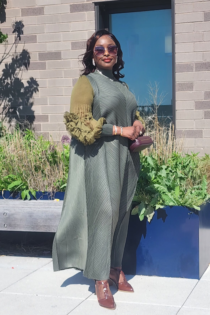 MAJESTY DRESS ARMY GREEN