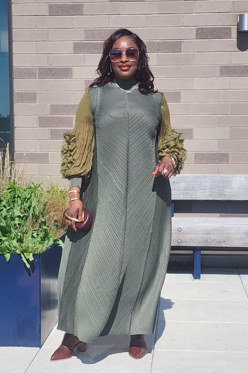 MAJESTY DRESS ARMY GREEN