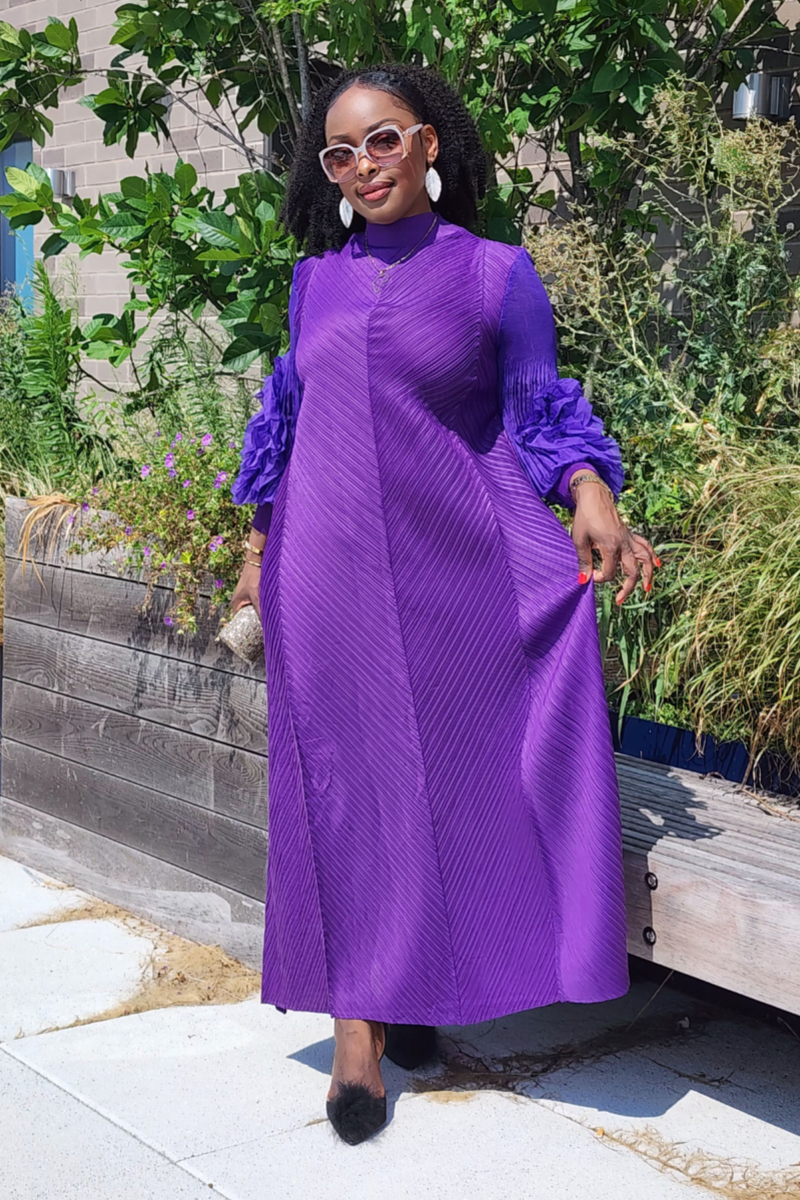 MAJESTY DRESS Purple SIZE ONE SIZE fits upto 3XL / Purple