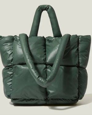 PUFFY GREEN BAG