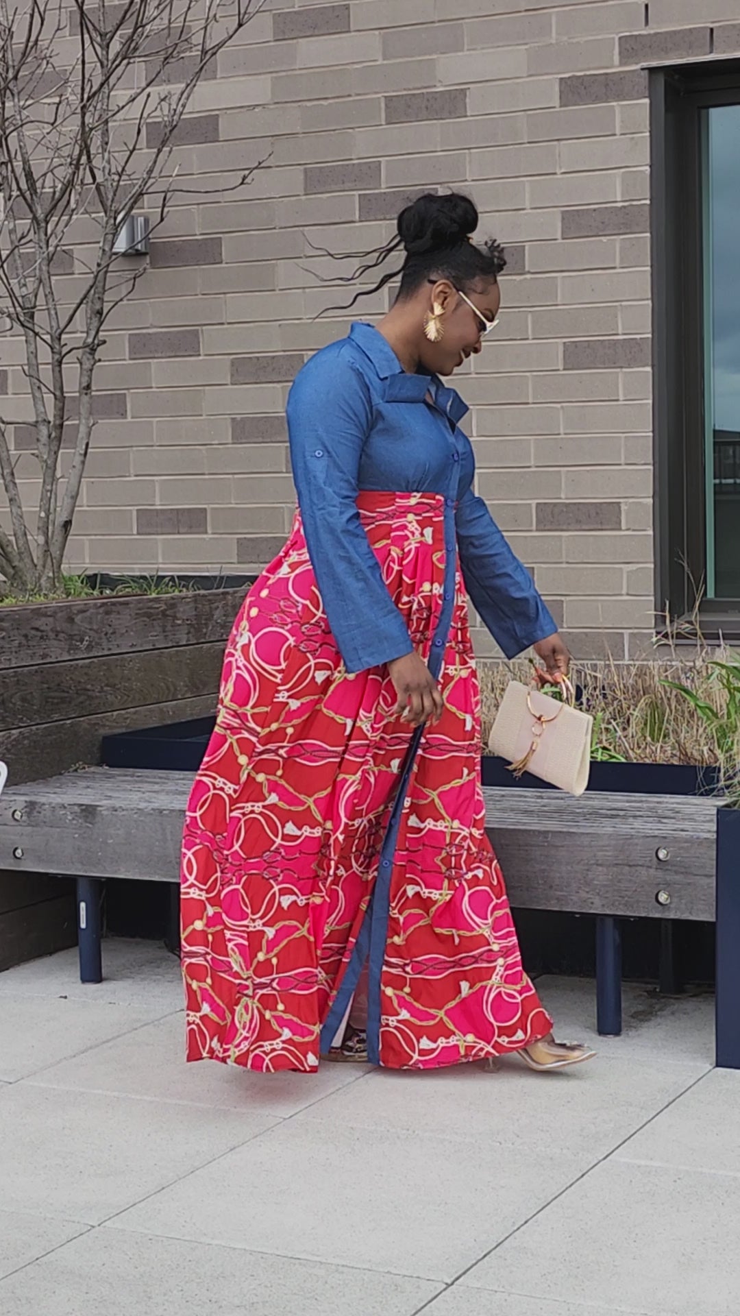 AFRICAN QUEEN MAXI DRESS /RED